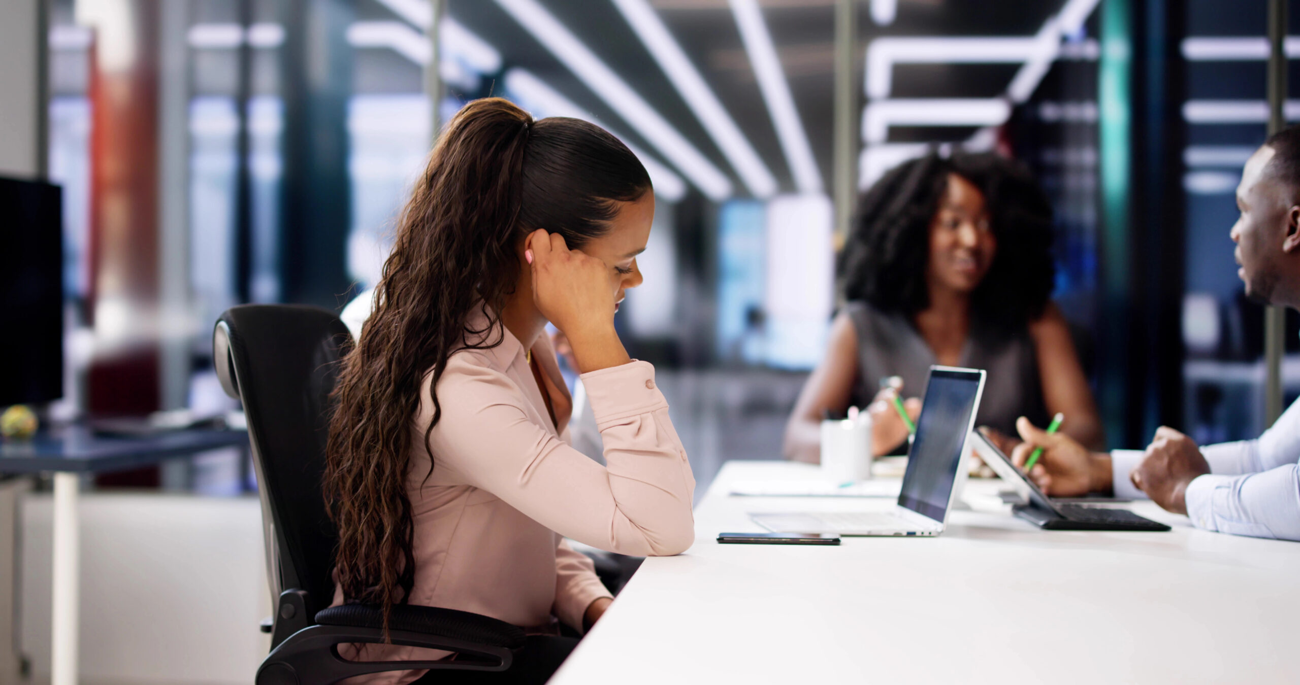 Private equity professionals collaborating