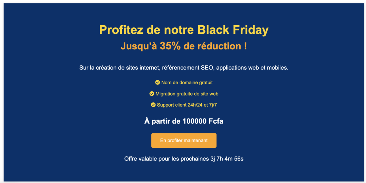 Profitez de notre Black Friday pour propulser votre présence en ligne avec 3Vision-Group !