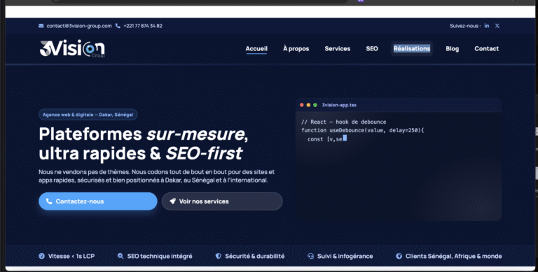 3Vision Group — aperçu du projet