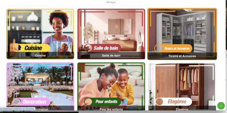 DijaStyle – Boutique en ligne de rangements et accessoires maison au Sénégal — aperçu du projet