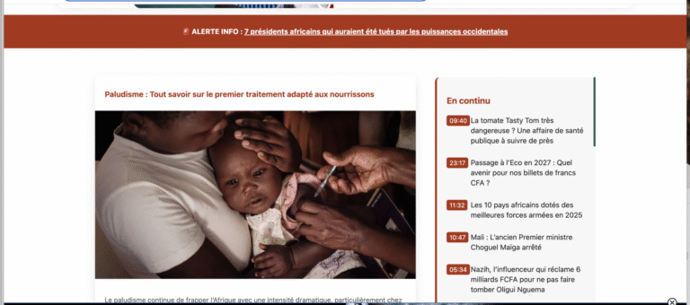 Echo Web Afrique — aperçu du projet